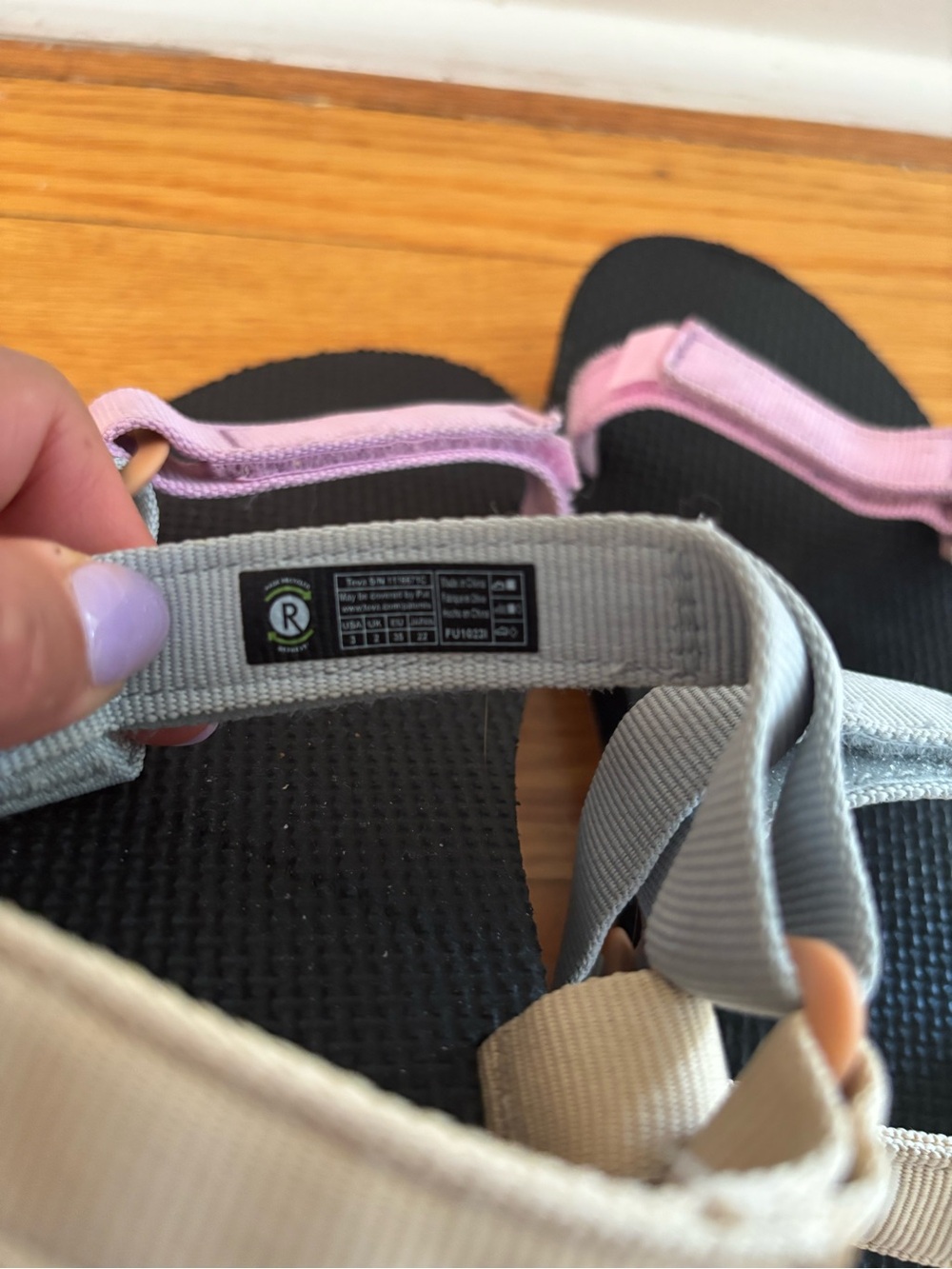 Teva Kids Sandals in Pink and Light Gray - Picture 4 of 4